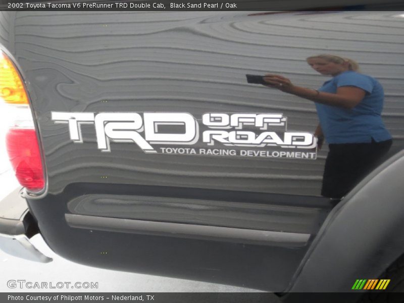 Black Sand Pearl / Oak 2002 Toyota Tacoma V6 PreRunner TRD Double Cab