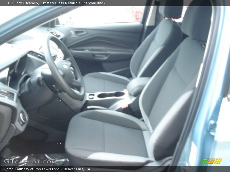 Frosted Glass Metallic / Charcoal Black 2013 Ford Escape S