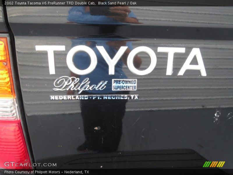 Black Sand Pearl / Oak 2002 Toyota Tacoma V6 PreRunner TRD Double Cab