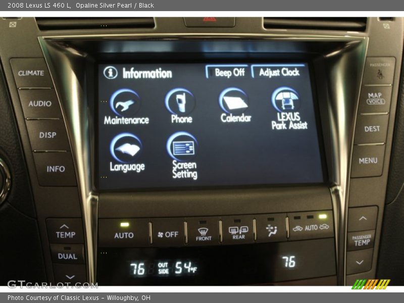Opaline Silver Pearl / Black 2008 Lexus LS 460 L