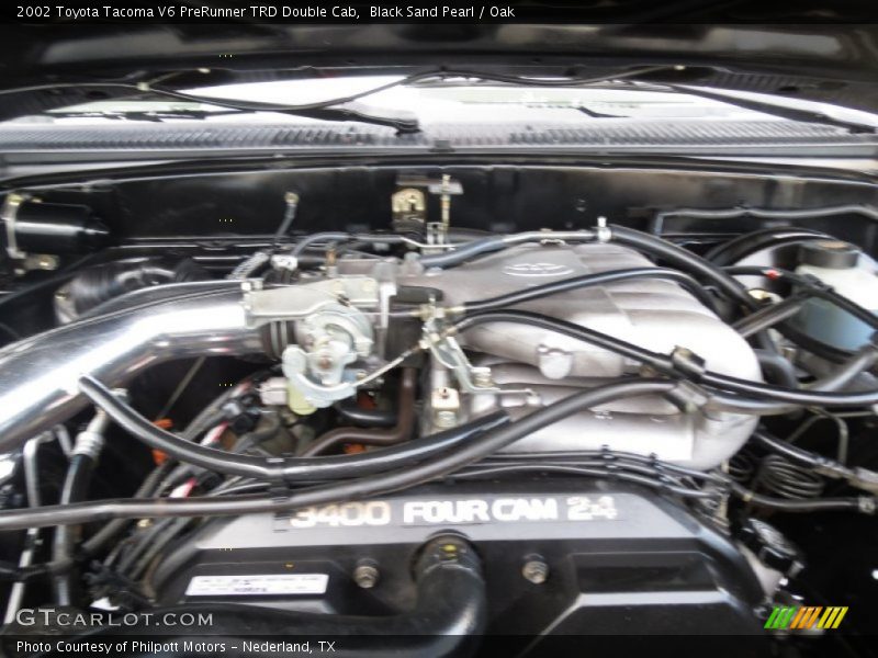 Black Sand Pearl / Oak 2002 Toyota Tacoma V6 PreRunner TRD Double Cab