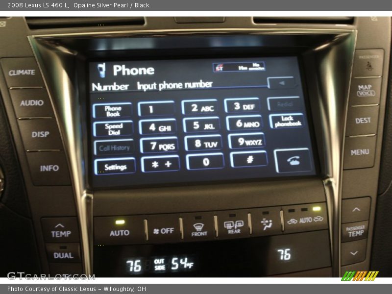 Opaline Silver Pearl / Black 2008 Lexus LS 460 L