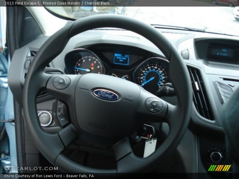Frosted Glass Metallic / Charcoal Black 2013 Ford Escape S