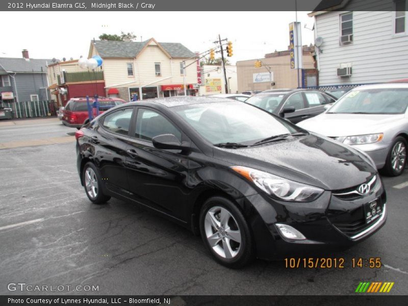 Midnight Black / Gray 2012 Hyundai Elantra GLS