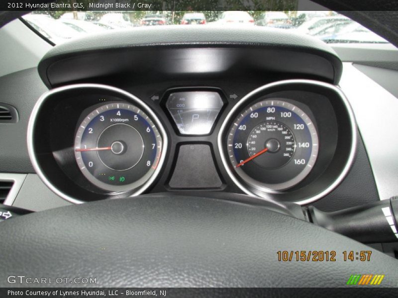 Midnight Black / Gray 2012 Hyundai Elantra GLS