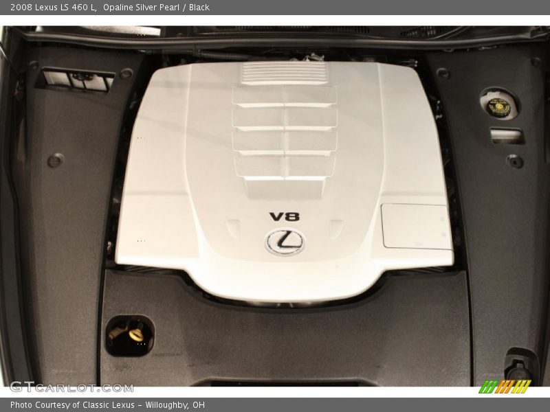 Opaline Silver Pearl / Black 2008 Lexus LS 460 L