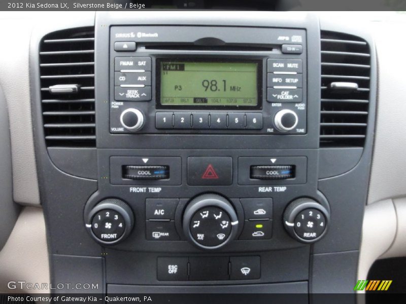 Controls of 2012 Sedona LX