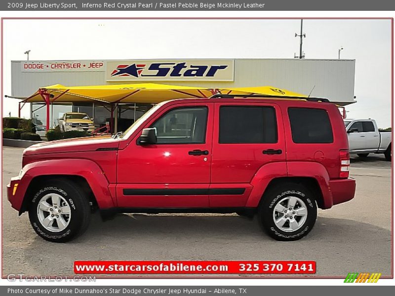 Inferno Red Crystal Pearl / Pastel Pebble Beige Mckinley Leather 2009 Jeep Liberty Sport
