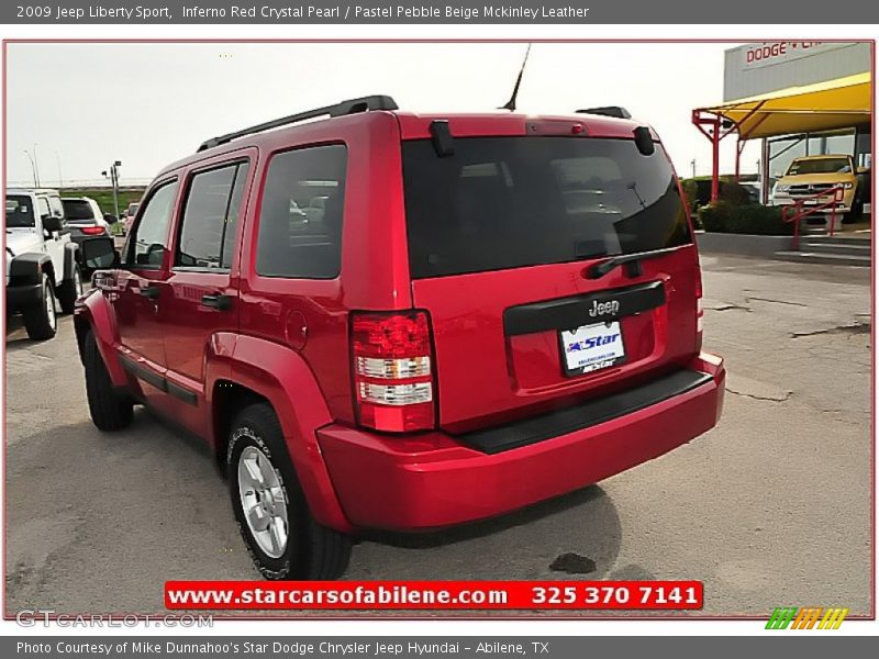 Inferno Red Crystal Pearl / Pastel Pebble Beige Mckinley Leather 2009 Jeep Liberty Sport