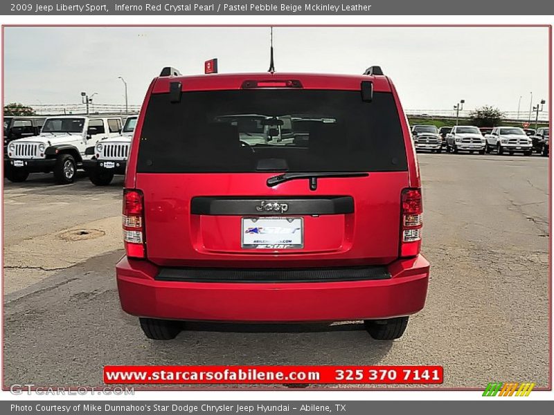 Inferno Red Crystal Pearl / Pastel Pebble Beige Mckinley Leather 2009 Jeep Liberty Sport