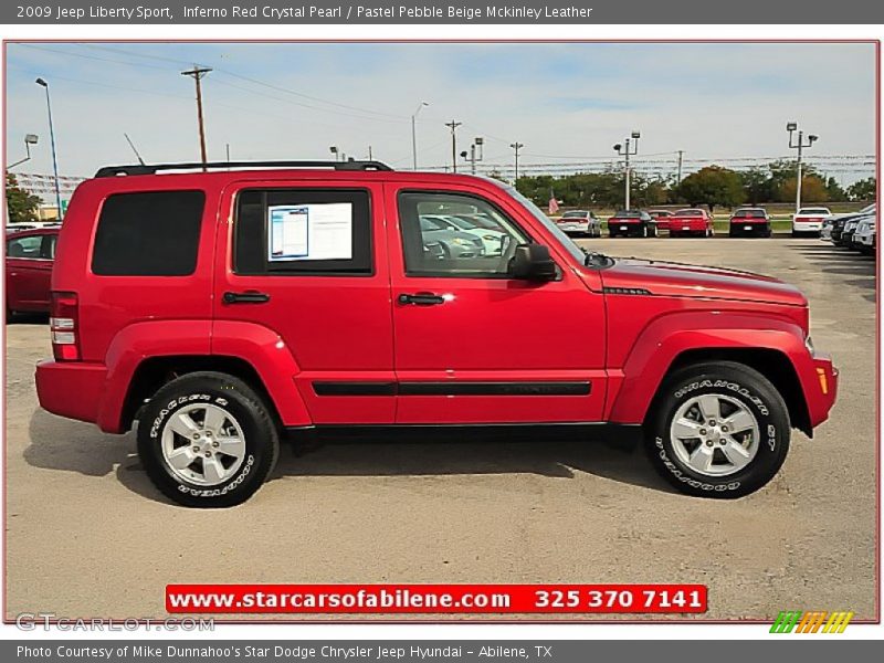 Inferno Red Crystal Pearl / Pastel Pebble Beige Mckinley Leather 2009 Jeep Liberty Sport