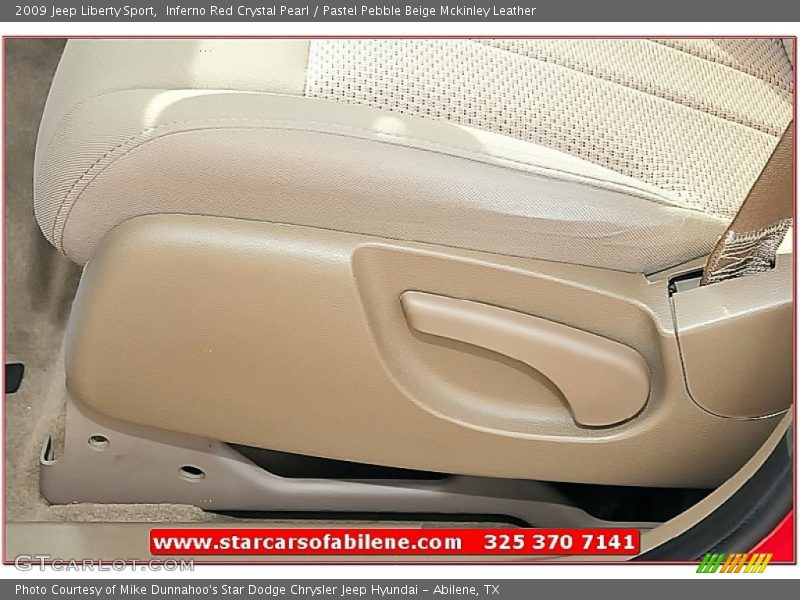 Inferno Red Crystal Pearl / Pastel Pebble Beige Mckinley Leather 2009 Jeep Liberty Sport