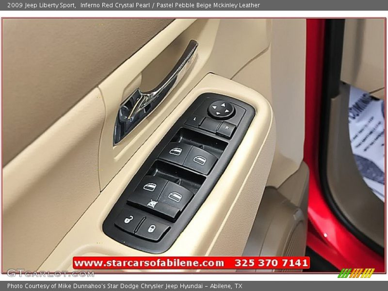 Inferno Red Crystal Pearl / Pastel Pebble Beige Mckinley Leather 2009 Jeep Liberty Sport