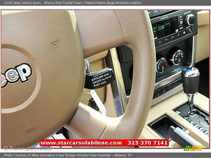 Inferno Red Crystal Pearl / Pastel Pebble Beige Mckinley Leather 2009 Jeep Liberty Sport