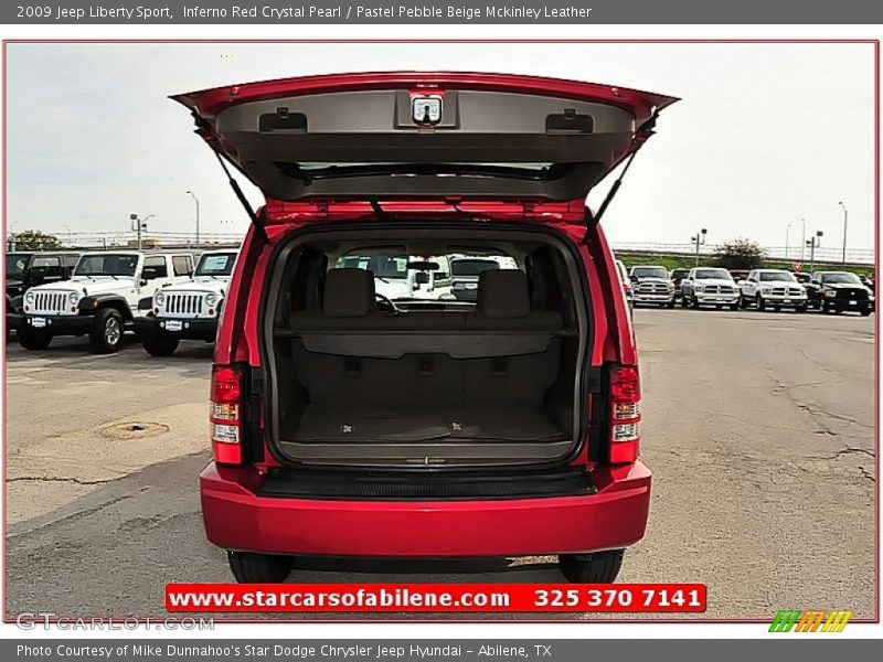 Inferno Red Crystal Pearl / Pastel Pebble Beige Mckinley Leather 2009 Jeep Liberty Sport