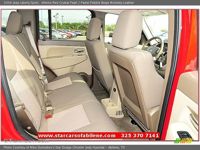 Inferno Red Crystal Pearl / Pastel Pebble Beige Mckinley Leather 2009 Jeep Liberty Sport