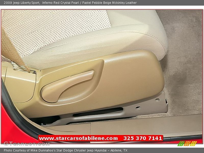 Inferno Red Crystal Pearl / Pastel Pebble Beige Mckinley Leather 2009 Jeep Liberty Sport