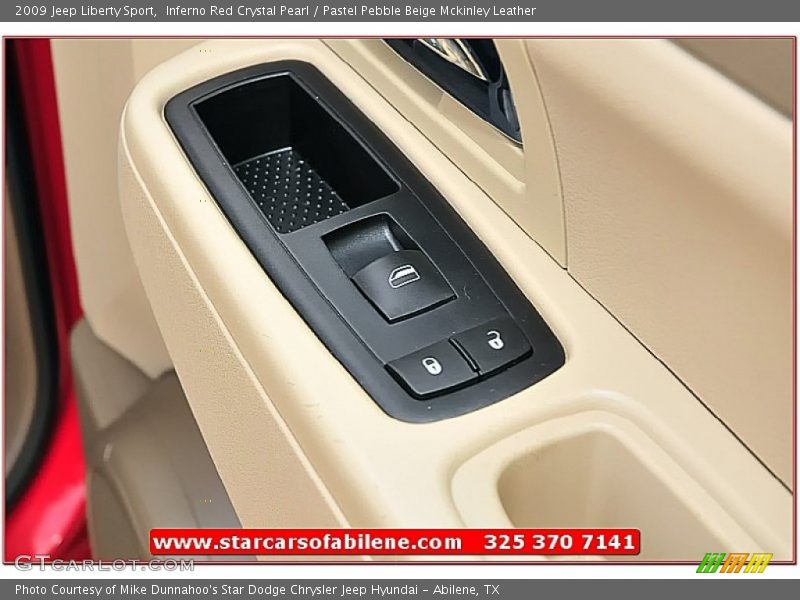 Inferno Red Crystal Pearl / Pastel Pebble Beige Mckinley Leather 2009 Jeep Liberty Sport