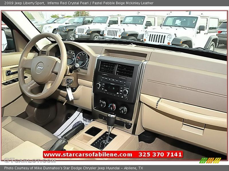 Inferno Red Crystal Pearl / Pastel Pebble Beige Mckinley Leather 2009 Jeep Liberty Sport