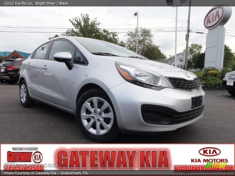 Bright Silver / Black 2012 Kia Rio LX