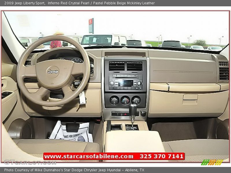 Inferno Red Crystal Pearl / Pastel Pebble Beige Mckinley Leather 2009 Jeep Liberty Sport