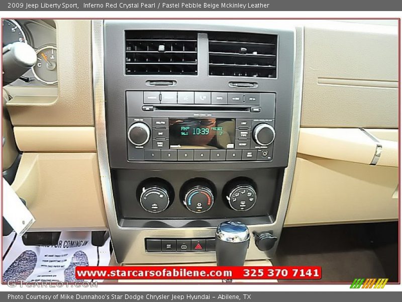 Inferno Red Crystal Pearl / Pastel Pebble Beige Mckinley Leather 2009 Jeep Liberty Sport