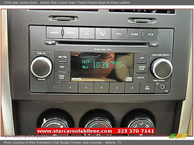 Inferno Red Crystal Pearl / Pastel Pebble Beige Mckinley Leather 2009 Jeep Liberty Sport