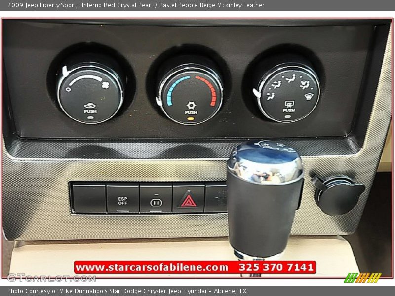 Inferno Red Crystal Pearl / Pastel Pebble Beige Mckinley Leather 2009 Jeep Liberty Sport