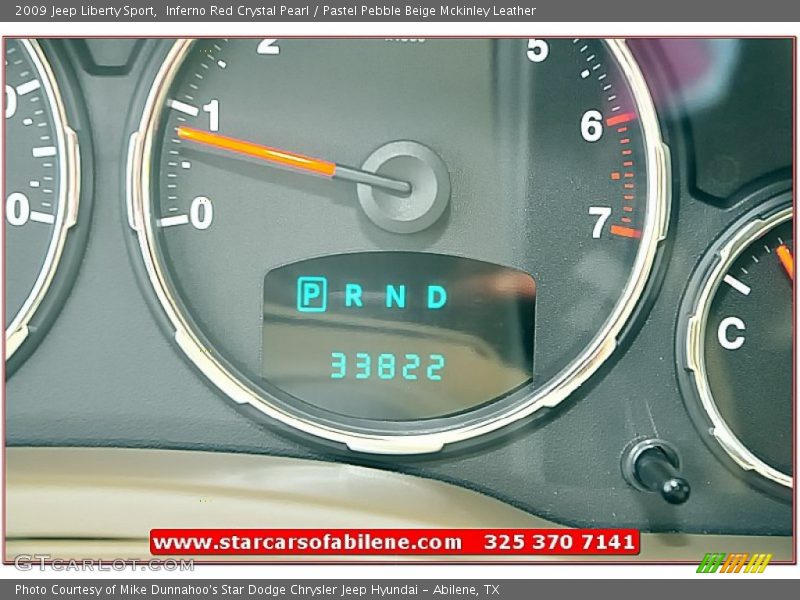 Inferno Red Crystal Pearl / Pastel Pebble Beige Mckinley Leather 2009 Jeep Liberty Sport
