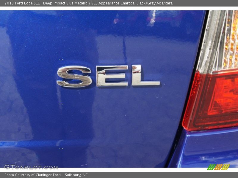Deep Impact Blue Metallic / SEL Appearance Charcoal Black/Gray Alcantara 2013 Ford Edge SEL