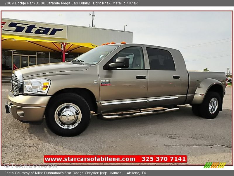 Light Khaki Metallic / Khaki 2009 Dodge Ram 3500 Laramie Mega Cab Dually