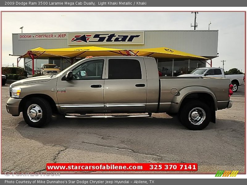 Light Khaki Metallic / Khaki 2009 Dodge Ram 3500 Laramie Mega Cab Dually