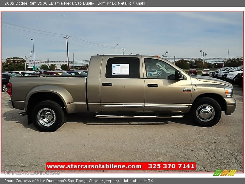 Light Khaki Metallic / Khaki 2009 Dodge Ram 3500 Laramie Mega Cab Dually