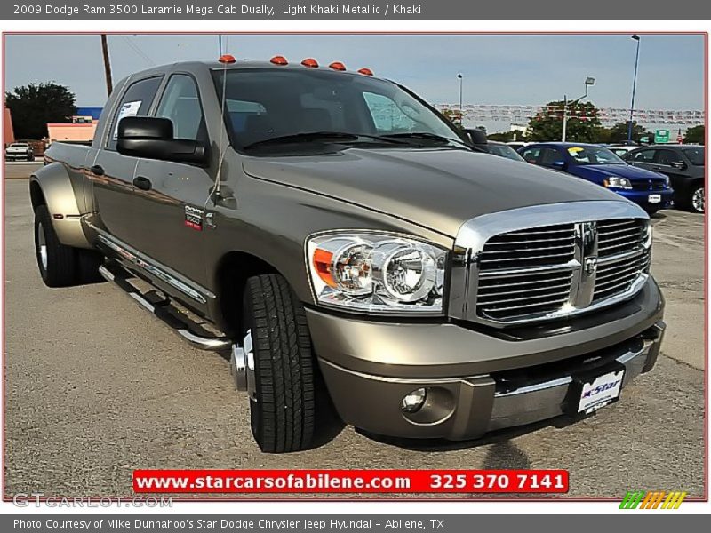 Light Khaki Metallic / Khaki 2009 Dodge Ram 3500 Laramie Mega Cab Dually