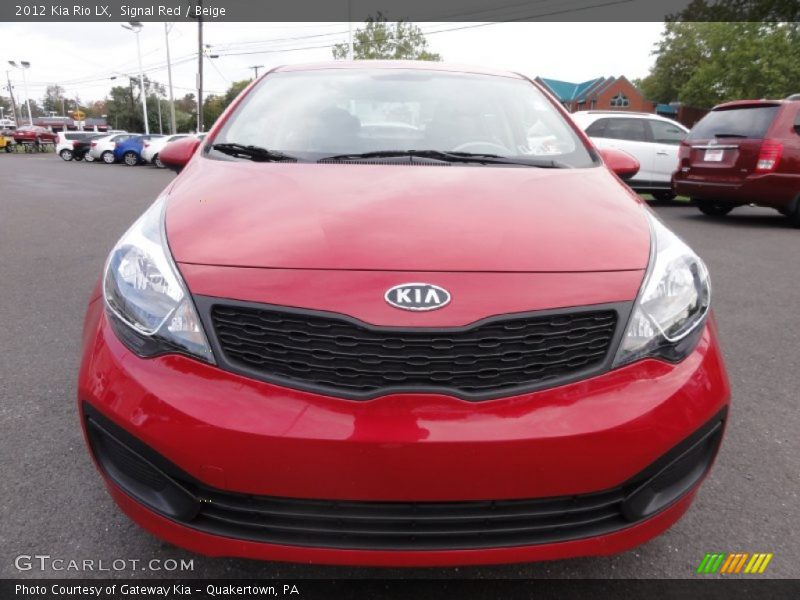 Signal Red / Beige 2012 Kia Rio LX