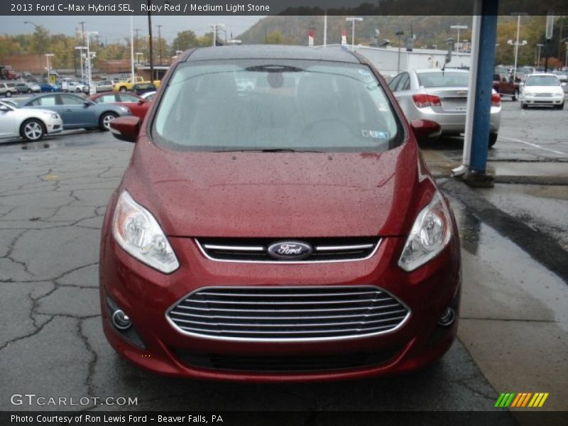 Ruby Red / Medium Light Stone 2013 Ford C-Max Hybrid SEL