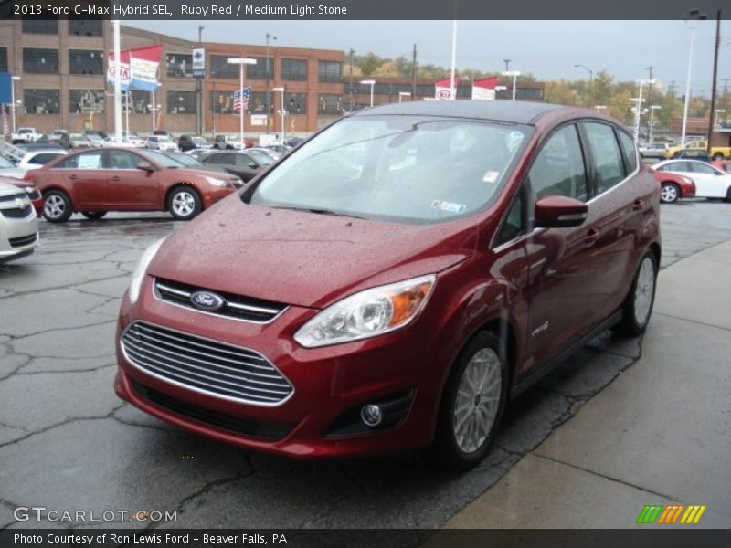 Ruby Red / Medium Light Stone 2013 Ford C-Max Hybrid SEL