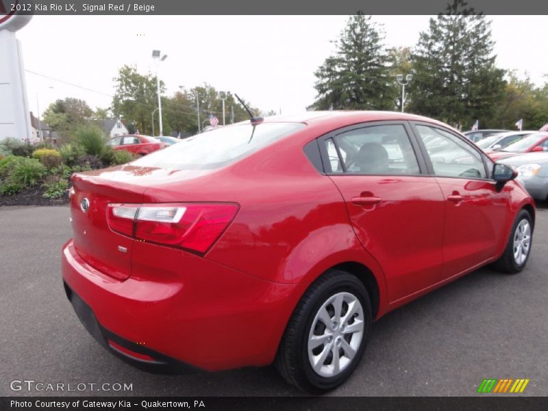 Signal Red / Beige 2012 Kia Rio LX