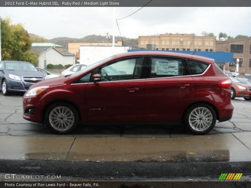 Ruby Red / Medium Light Stone 2013 Ford C-Max Hybrid SEL