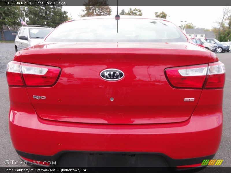 Signal Red / Beige 2012 Kia Rio LX