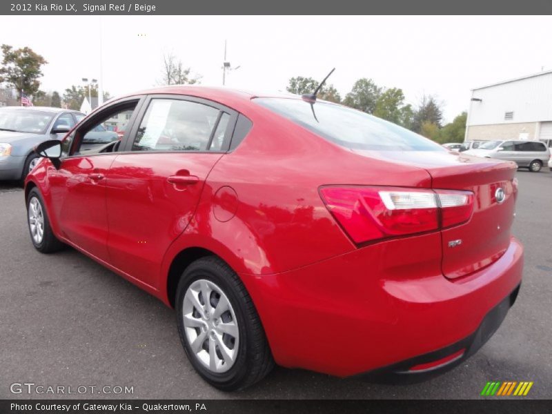 Signal Red / Beige 2012 Kia Rio LX