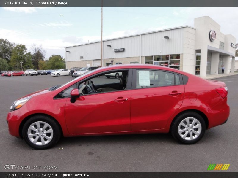 Signal Red / Beige 2012 Kia Rio LX