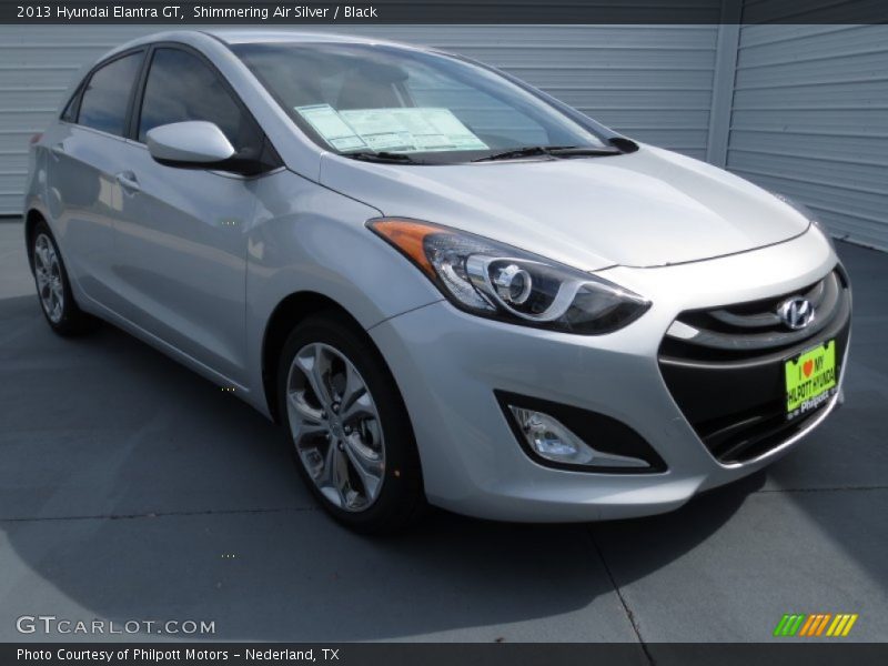 Shimmering Air Silver / Black 2013 Hyundai Elantra GT