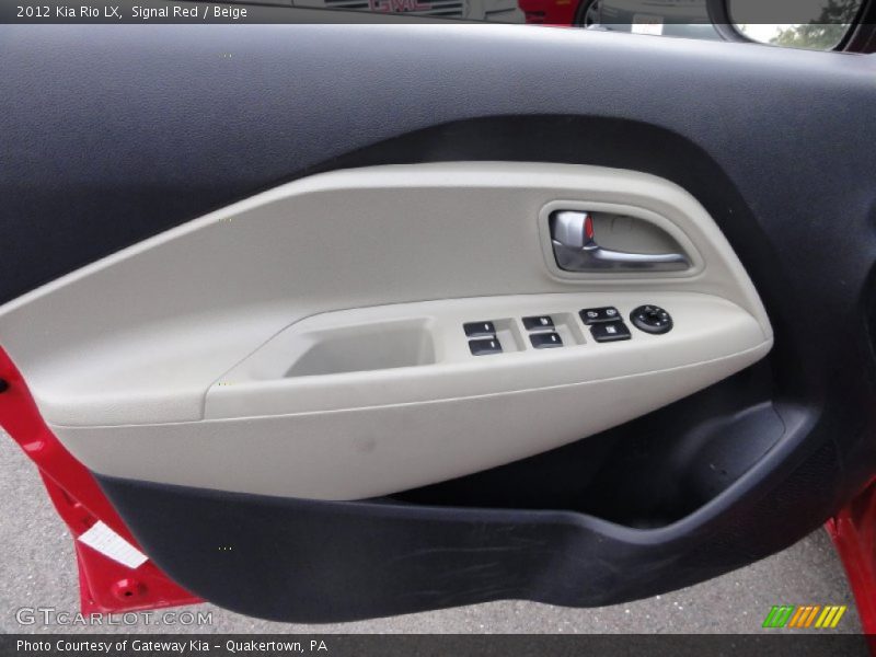 Signal Red / Beige 2012 Kia Rio LX