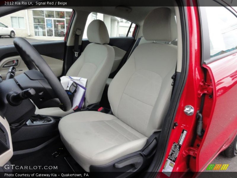 Front Seat of 2012 Rio LX