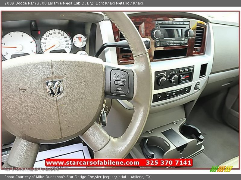Light Khaki Metallic / Khaki 2009 Dodge Ram 3500 Laramie Mega Cab Dually