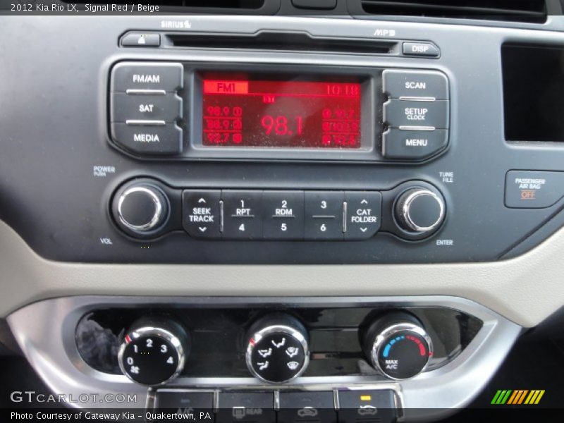 Audio System of 2012 Rio LX