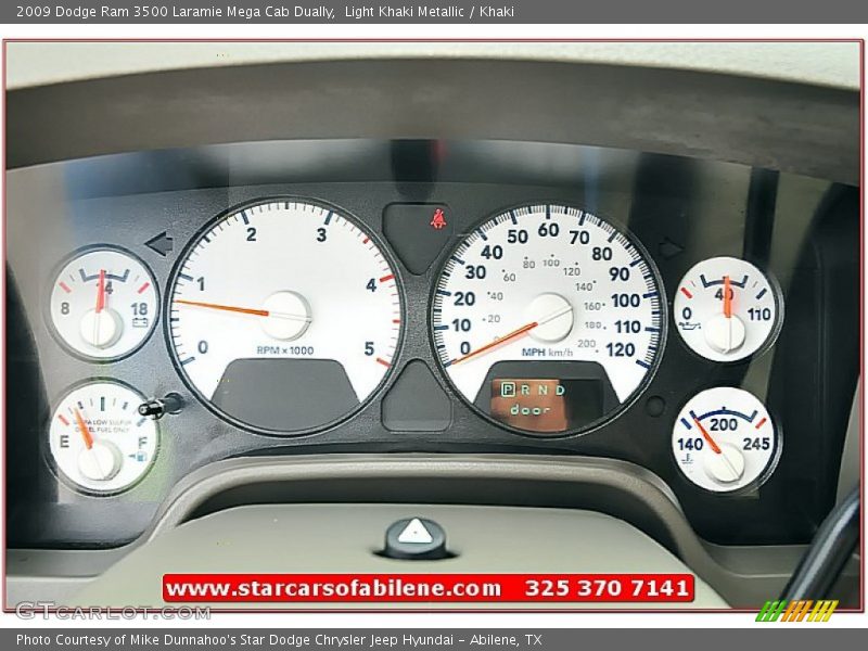 Light Khaki Metallic / Khaki 2009 Dodge Ram 3500 Laramie Mega Cab Dually