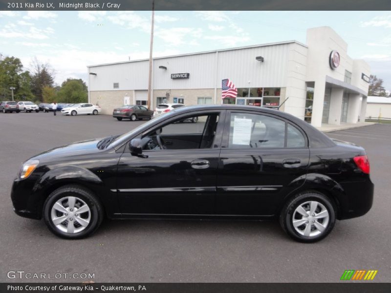 Midnight Black / Gray 2011 Kia Rio LX