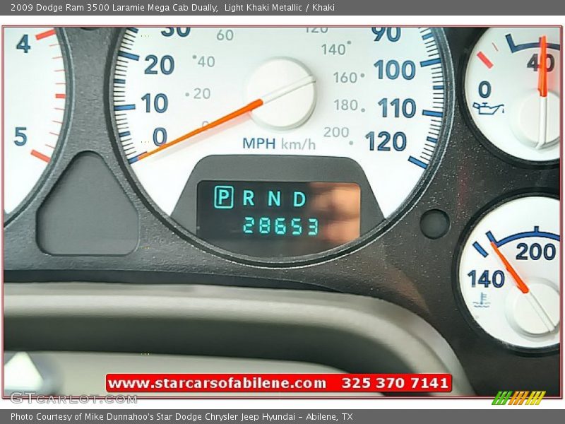 Light Khaki Metallic / Khaki 2009 Dodge Ram 3500 Laramie Mega Cab Dually